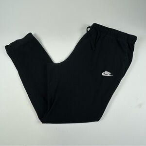 Nike Mens SZ XXLT Black Jogger Lightweight Casual Sweatpants Cotton Embroidered